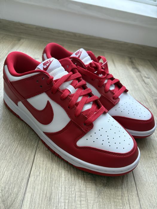 Nike Dunk Low red and white