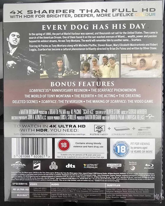 SCARFACE – Limited Edition Steelbook | 4K Ultra HD + Blu-ray | Sigilat