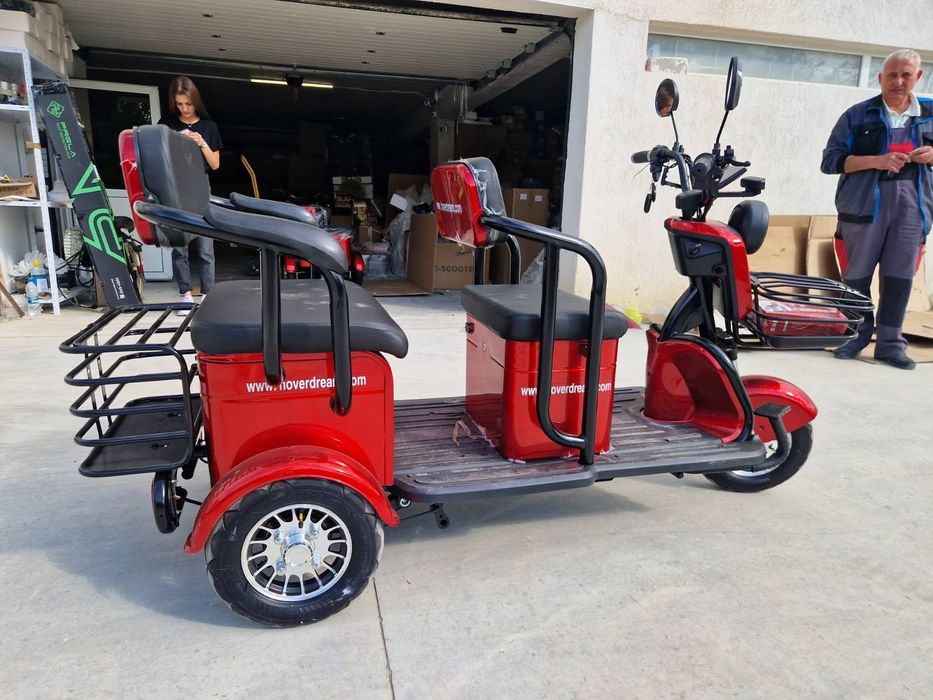 електрическа триколка с 2 седалки  на изплащане с гаранция