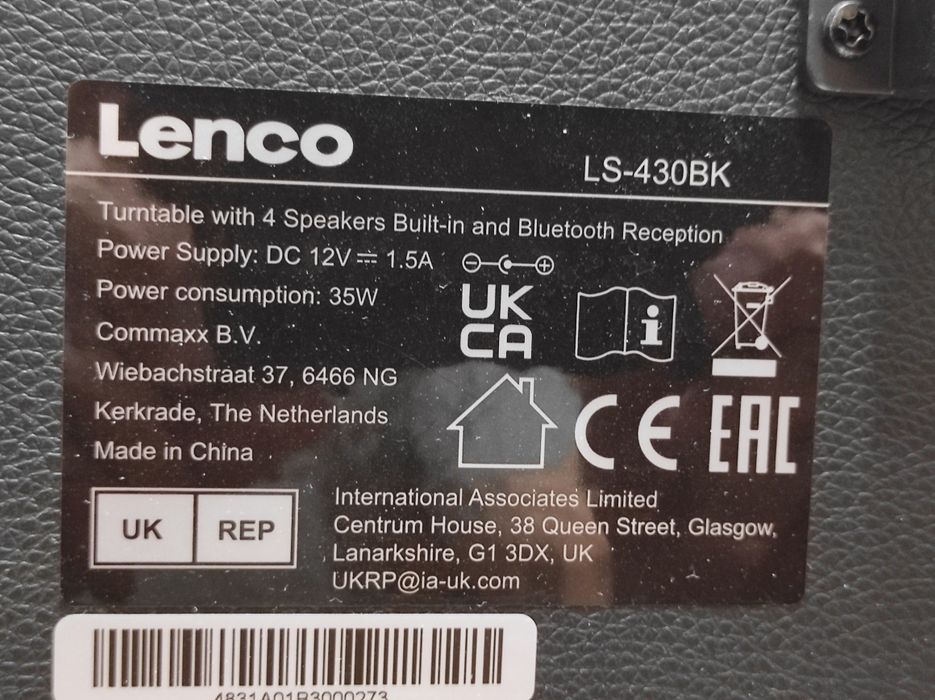 Проигрыватель винила Lenco LS-430BK