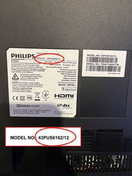 Philips 43 inch 4K UHD 60hz + HDR10