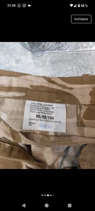 Uniforna DPM Armata britanica