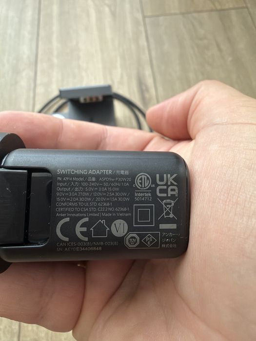 Безжично зарядно Anker 3-in-1 Cube MagSafe, Магнитно, 15W, Бързо зареждане, Сгъваемо, Черно