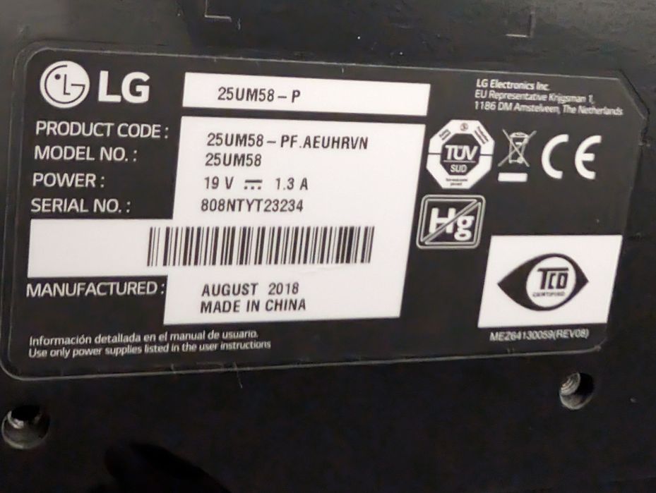 Monitor Gaming LED IPS LG 25" UltraWide 2K