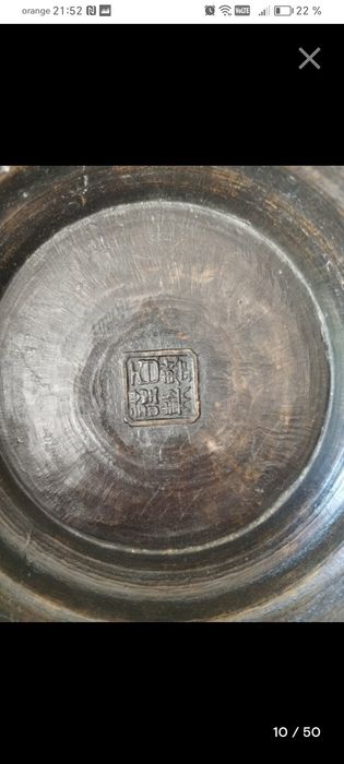 2 vaze japoneze vechi, bronz și email cloisonné, Meiji, 33 cm