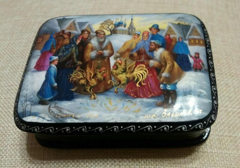 Федоскино , лаковая шкатулка