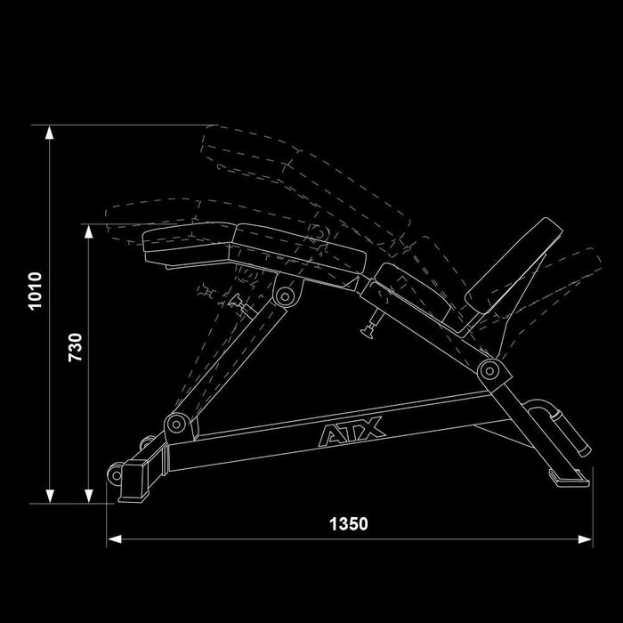 Извита Пейка ATX Curved Bench, Фитнес Пейки и Уреди, Аксесоари, Лежанки