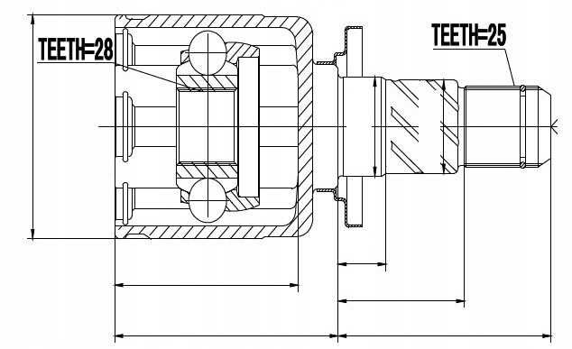 Каре задна полуоска вътрешно SUBARU B9 TRIBECA W10 2004-