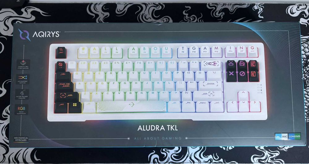Tastatura Gaming AQIRYS Aludra TKL White Mecanica, stare foarte buna