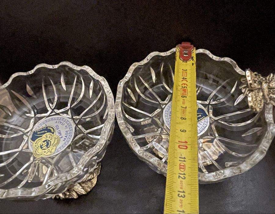 Cupe de ingețată / cristal si argint