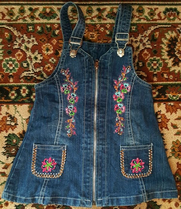 Джинсовый сарафанчик на 2 года