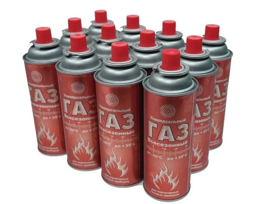 Газовый баллон для горелок и портативных плит, бутан-пропан 220 г pl6