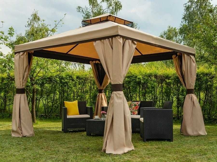 Луксозна Градинска Шатра с мрежа против насекоми тента 3.36x3.36 м.