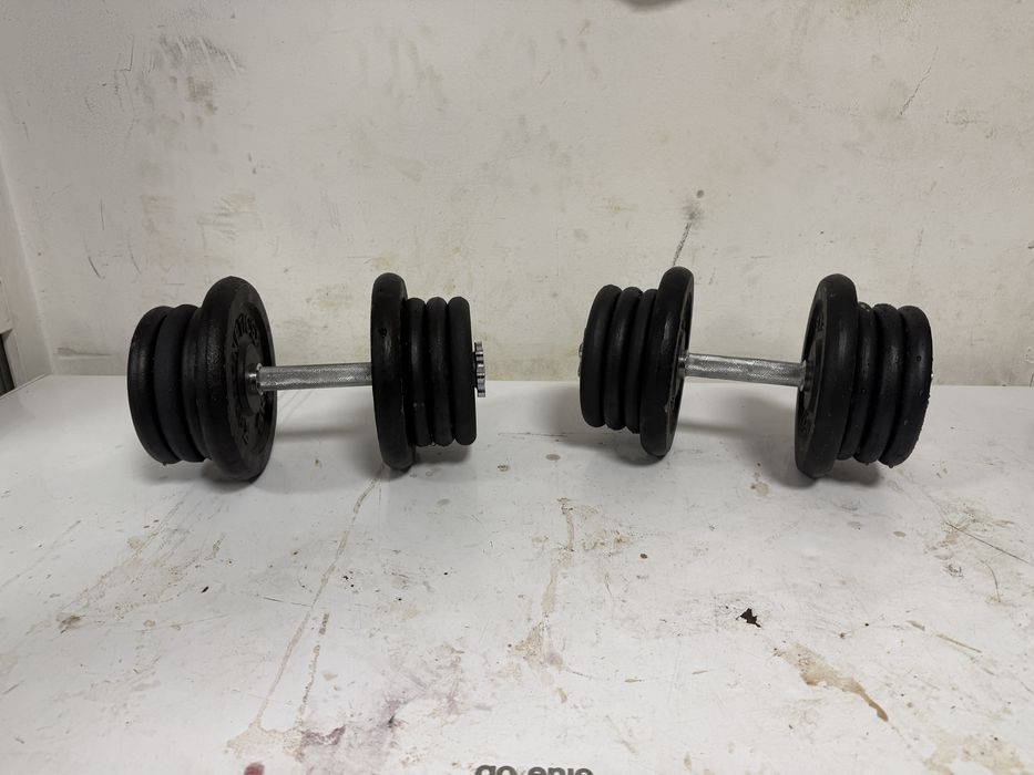 Gantere reglabile fier noi, set 27 kg+27 kg=54 kg, pret 700 lei