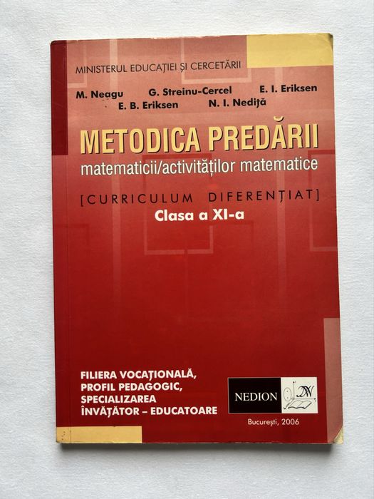 Carte PEDAGOGIE Metodica predarii matematicii/activitatilor matematice