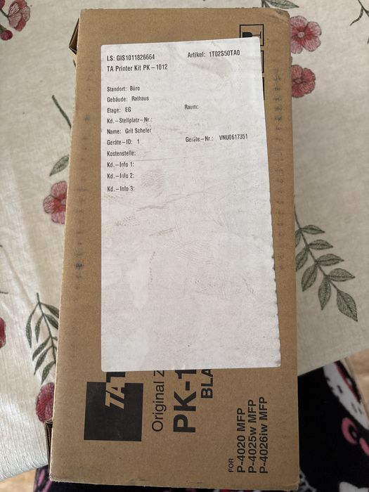 toner original Triumph-Adler TA PK-1012