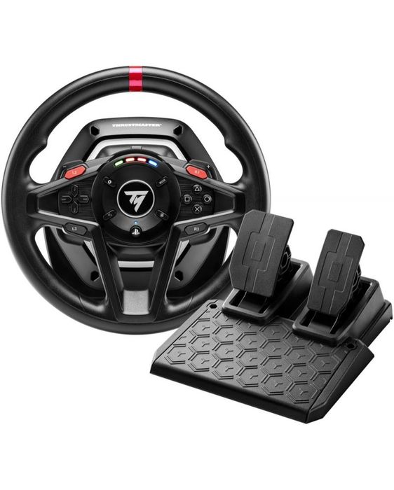Волан с педали Thrustmaster - T128-P EMEA EU, PS5/PS4/РС, черен