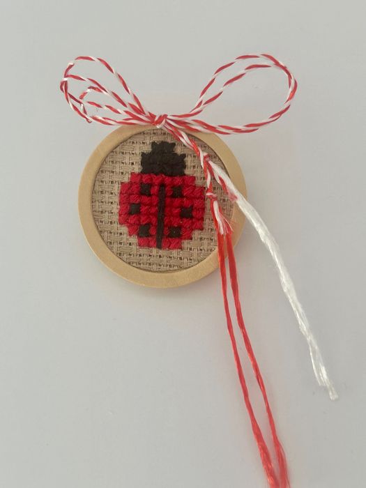 Mărțișor buburuză rotund