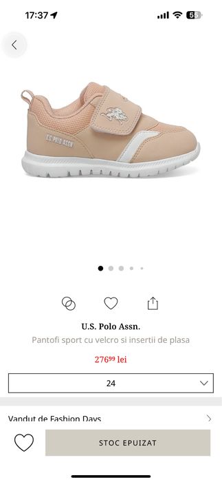 Pantofi sport copii US Polo, marimea 24, in conditii excelente