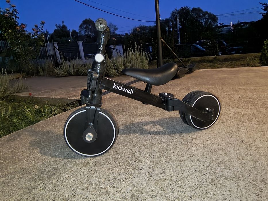 Kidwell Tricicletă Pliabilă și Tricicletă Pentru Copii 3 în 1 pentru 2+ Ani Neagră