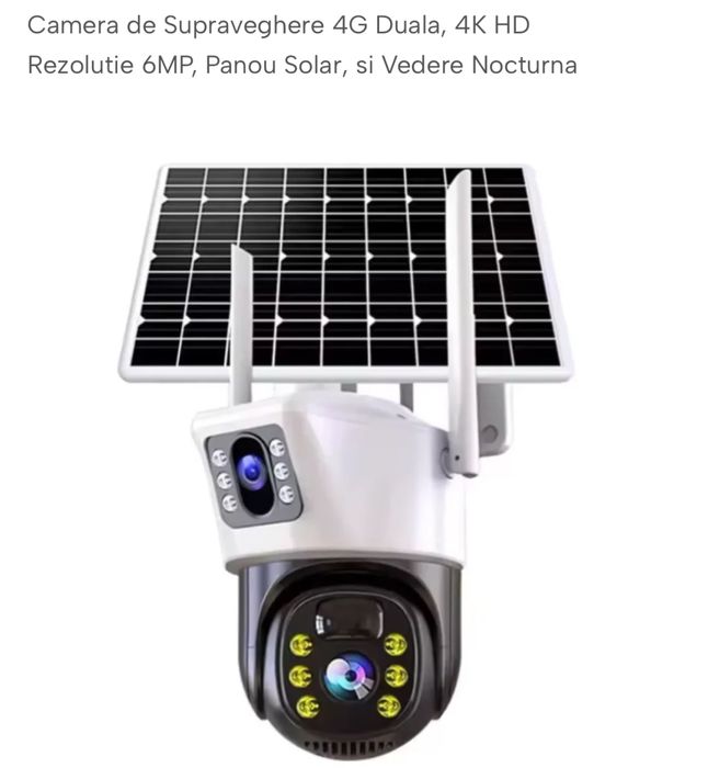 camera de supraveghere cu panou solar si aplicatie pe telefon