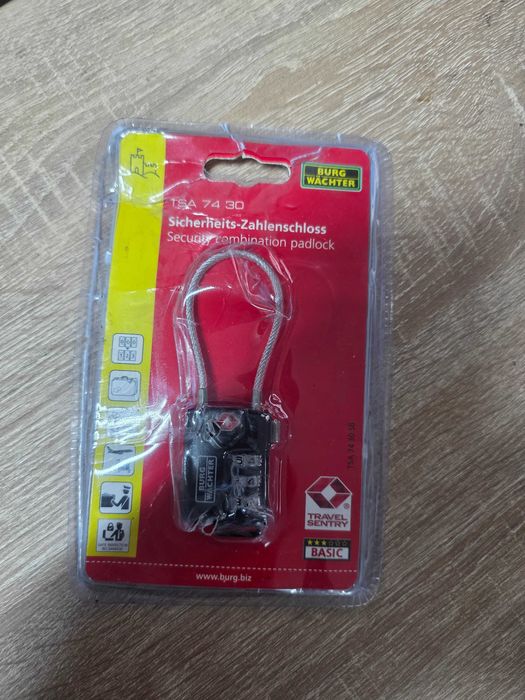 Lacăt de securitate cu combinație BURG-WÄCHTER TSA 74 30 SB