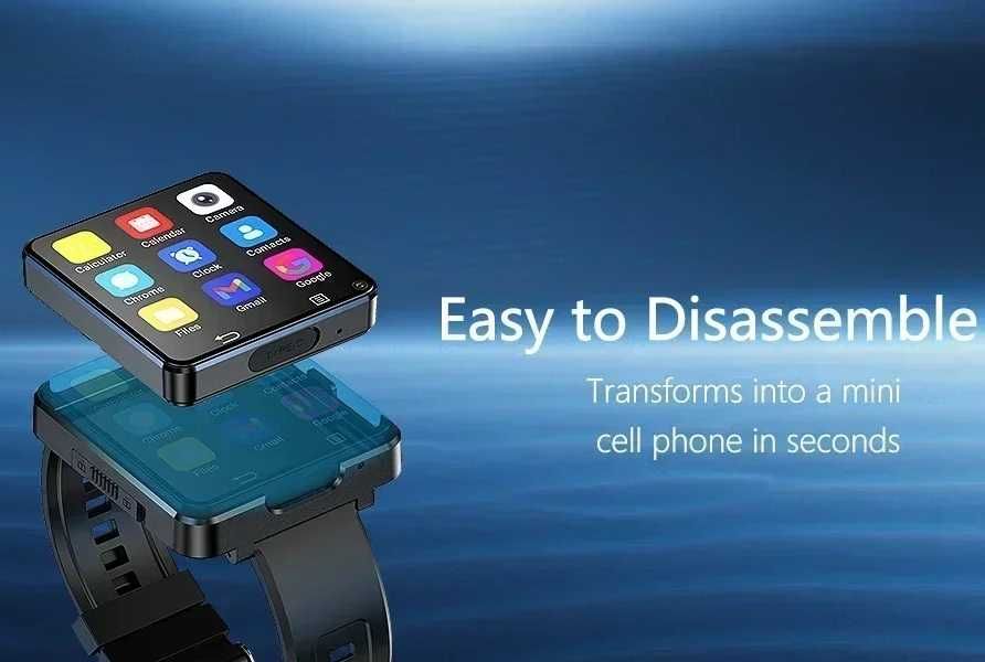 4G Mini telefon tip smartwatch,Android 11 cu 2 camere,GPS,NFC,sanatate