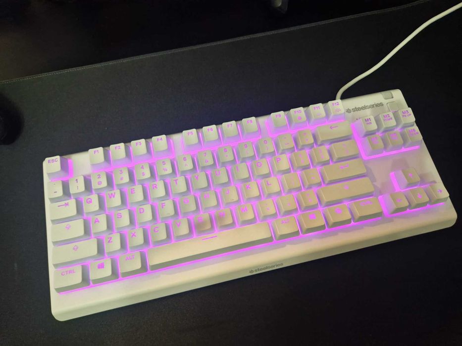 Tastatura Gaming SteelSeries Apex 3 TKL alba