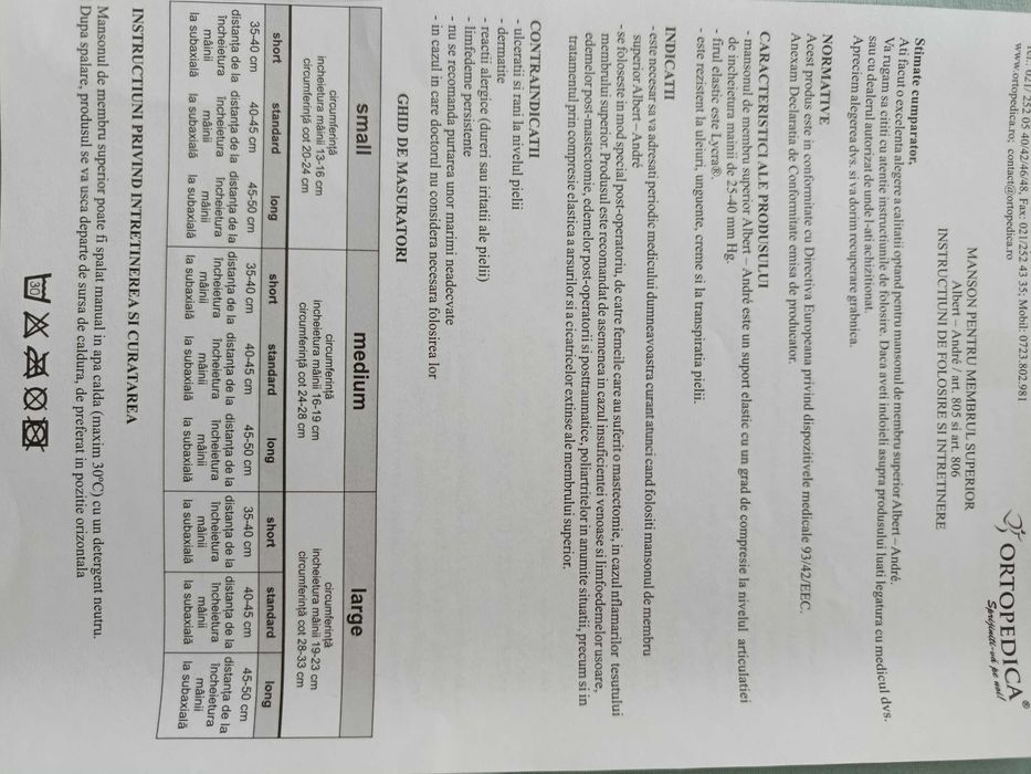 maneca compresiva cot-incheietura 30-40 mmHg AAndre  KK2 bej