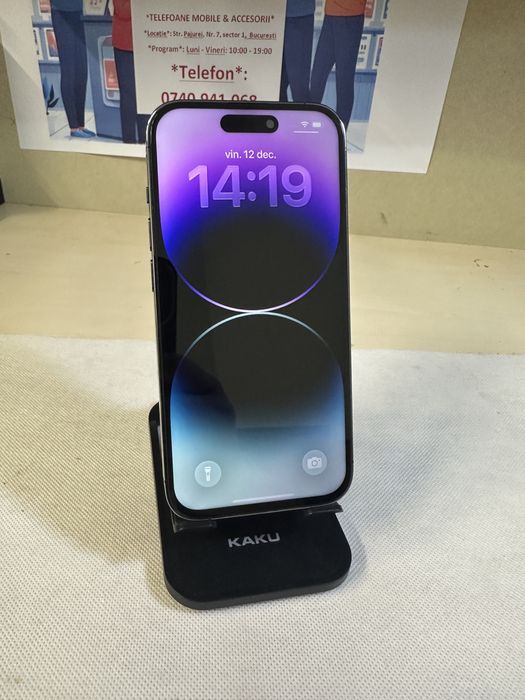 Iphone 14 pro / 256 gb / 100% baterie / folie sticla cadou