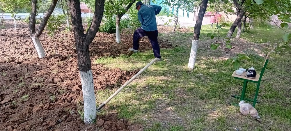 УБОРКА Территории. Копать земли, выравнивание убрать травы, мусора. Ко