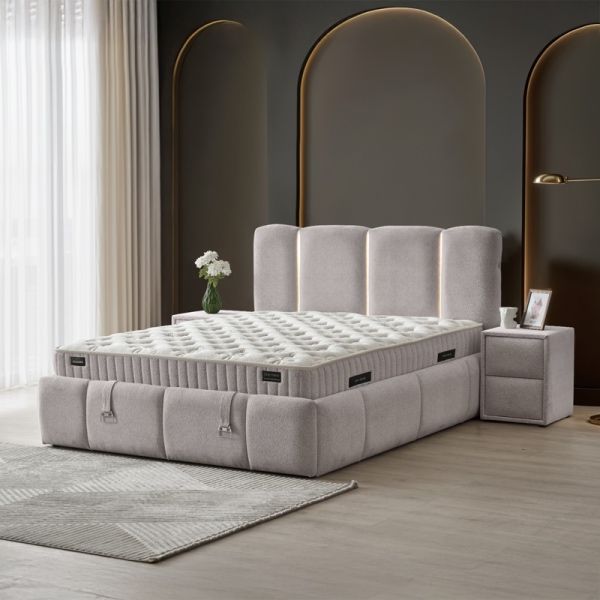 Тапицирана спалня с матрак ALLURE 160 x 200 - крем 020