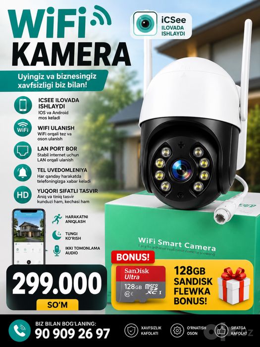ICsee Wifi kamera 360 gradius j