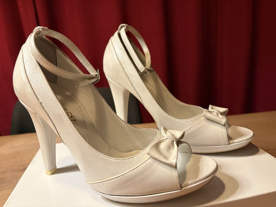 Pantofi alb sidef Veronesse mas 35