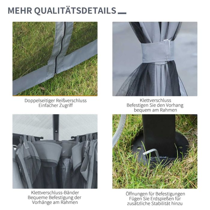 Слънчева беседка с поликарбонатен покрив