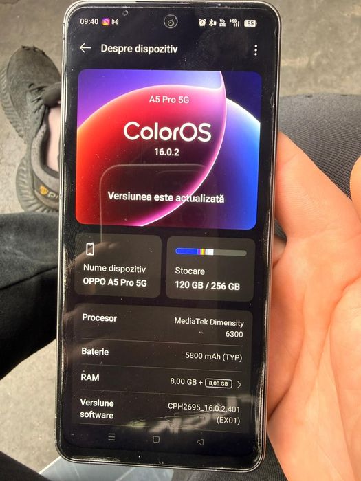 Oppo A5 Pro 5G 256GB  8GB RAM
Se oferă spre vânzare Oppo A5 Pro 5G, achizițio