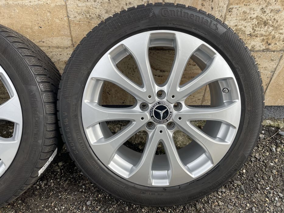 Jante Roti Mercedes E Class W213 Anvelope iarna 245 45 R18 originale