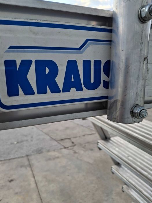 Алуминиева стълба с платформа и колела KRAUSE 1x7