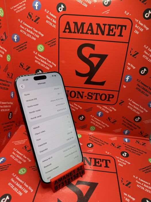 Iphone 16 Pro Max 97% Baterie Amanet SZ Non Stop