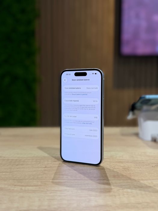 **ATS GSM**iPhone 15 128Gb Blue/Baterie93%/Grad B/Fact+Gar 12 luni