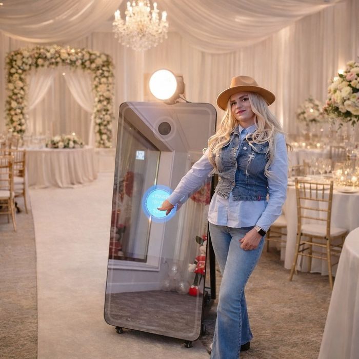 Oglindă magică foto Slim 2025 / Fum greu / Artificii cu flacara rece