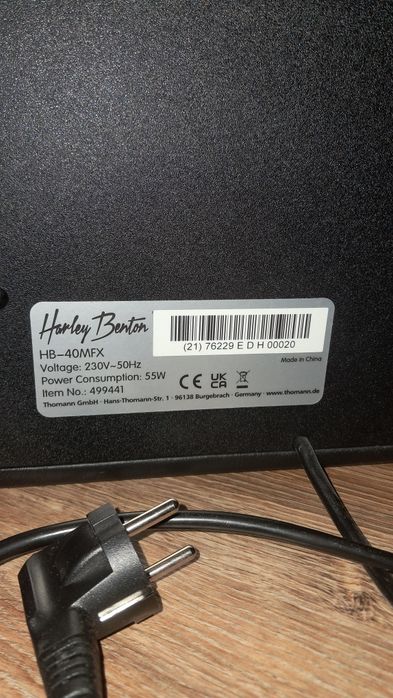 NOU! Pachet Chitară: Amplificator Harley Benton HB-40MFX + Cablu Profesional Thomann