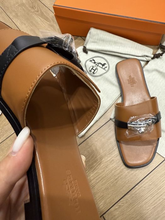 Тапочки шлепанцы Hermes 37 рр