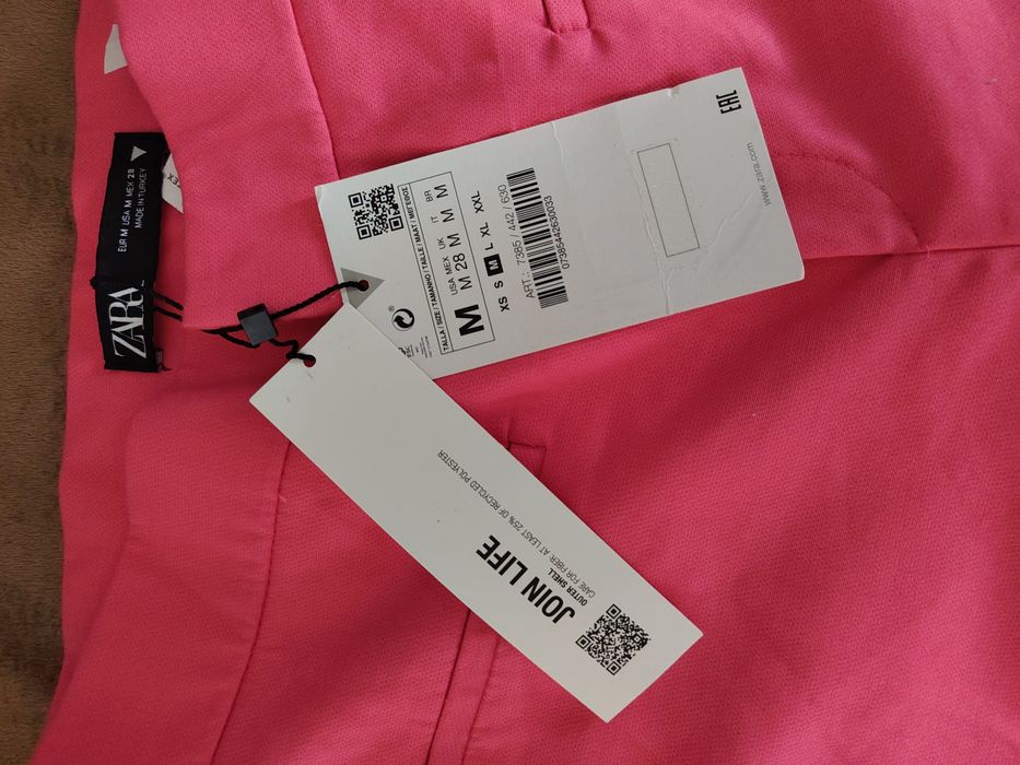 Pantaloni ZARA noi cu etichetă mărimea M – Roz Fuchsia, model evazat / flare