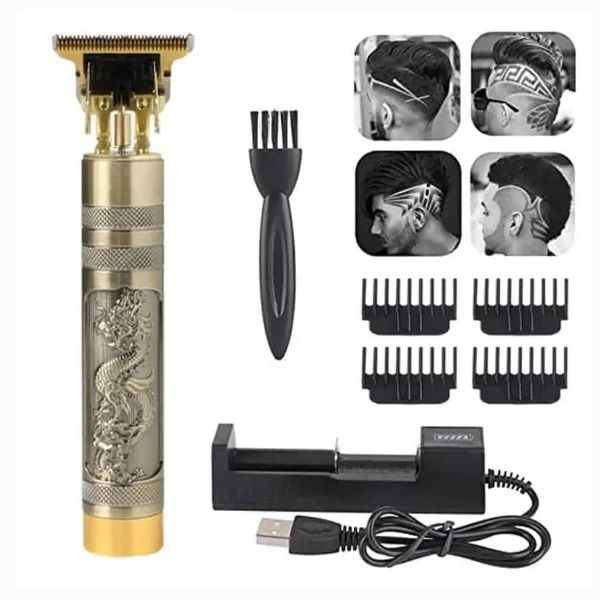 Mașină Tuns Ras Bărbierit Contur Barba Trimmer cu Acumulator