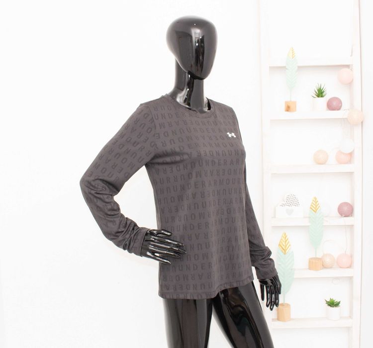 Under Armour дамска блуза сива дълъг ръкав принт loose fit S