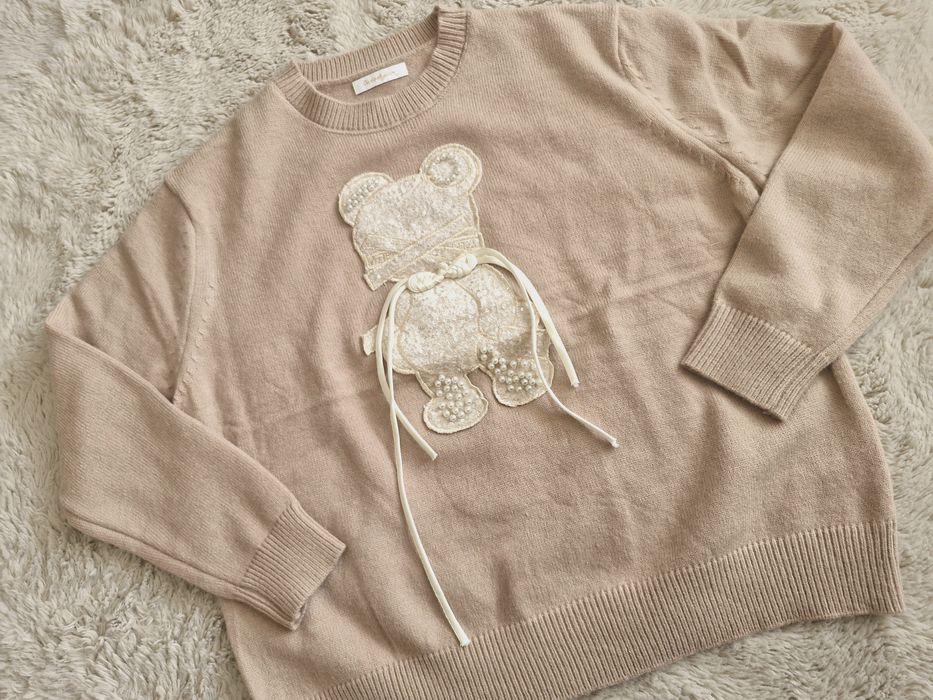 Дамски НОВ пуловер с мече