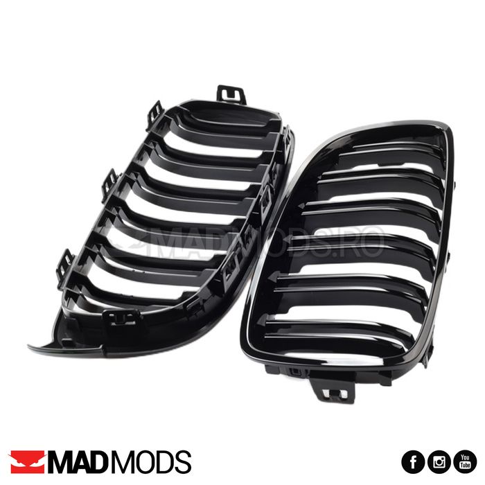 Set grile duble M BMW Seria 4 F32 F33 F36 F80 M3 F82 M4 2012-2018