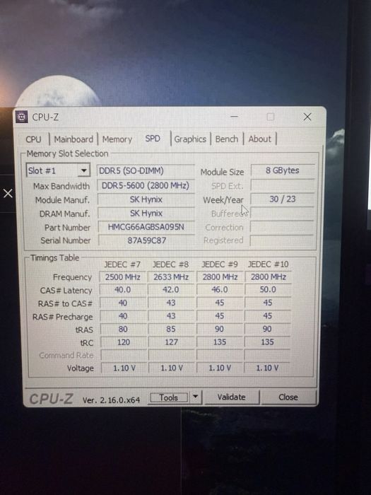 Kit memorie Ram Laptop Sk Hynix 16gb DDR5 2x8gb 5600mhz