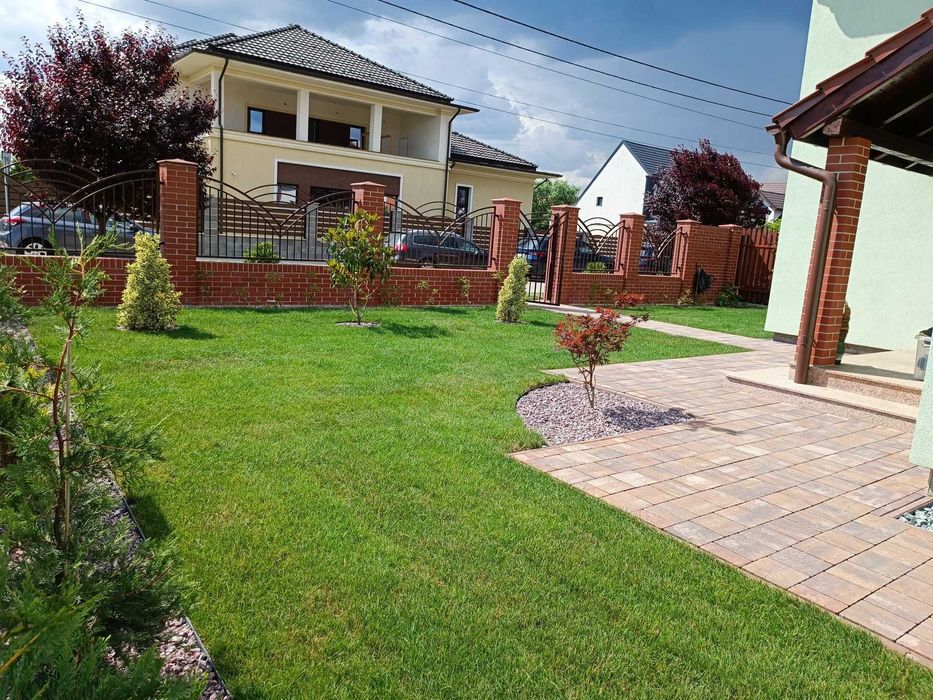 Amenajare curte, spatii verzi , pavele, gazon rulou, sisteme irigare